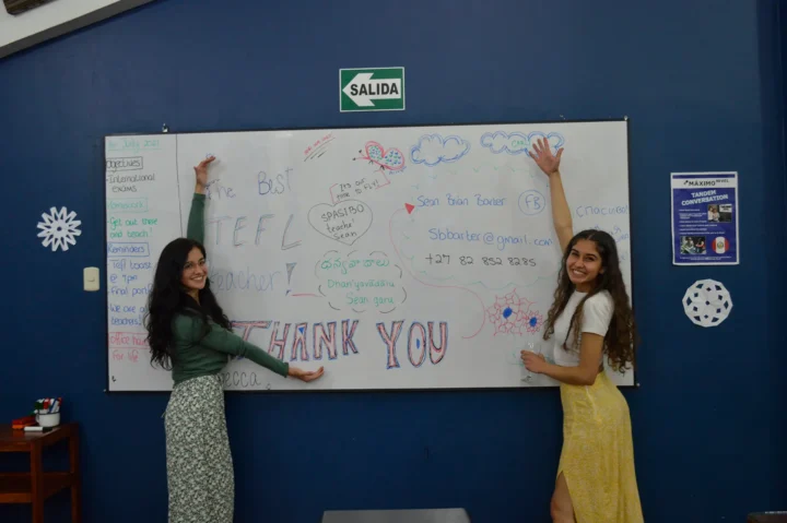 Happy students at School of TEFL, Cusco, Peru