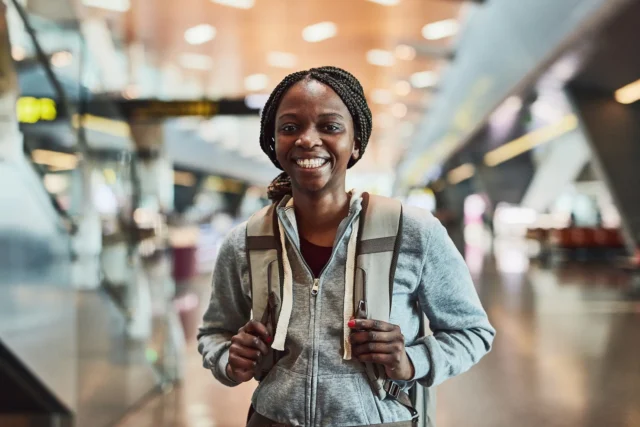 TEFL trainee in airport