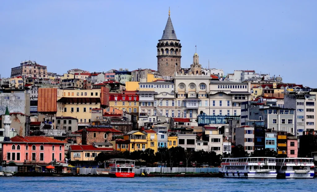 Galata Tower and city view of Istanbul