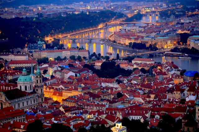 Prague at night, Czech Republic