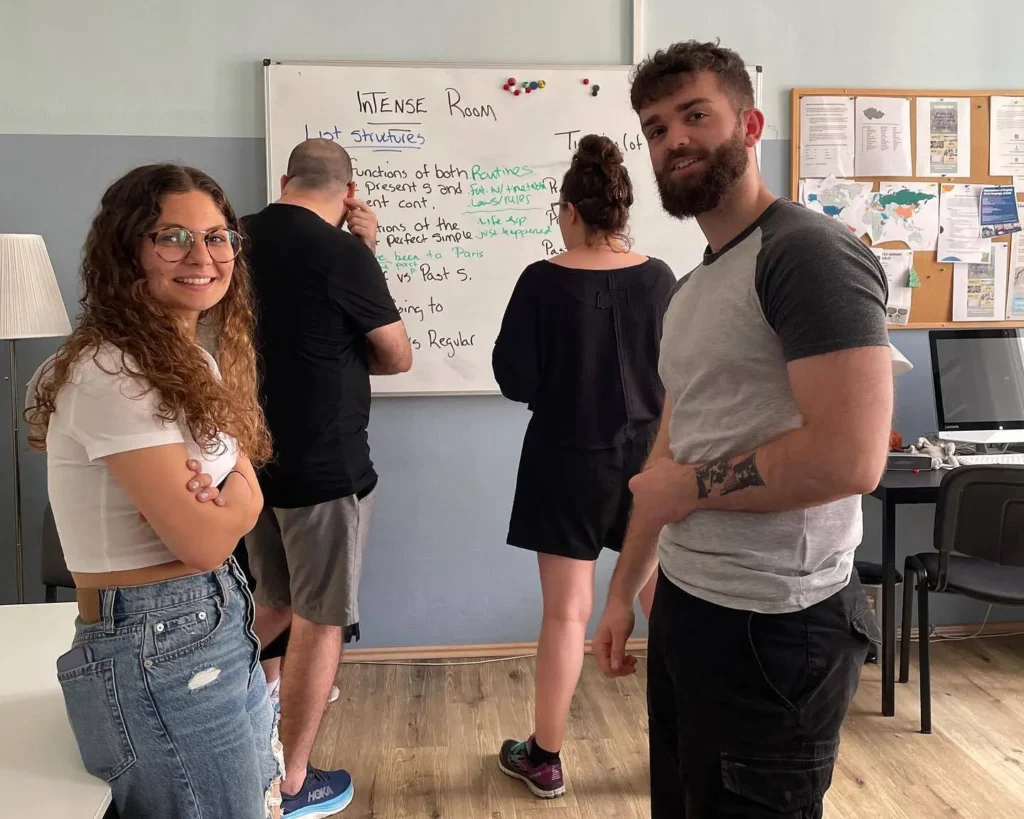 TEFL trainees in the classroom, Prague