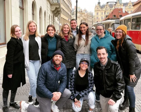 Group of TEFL trainees in Prague