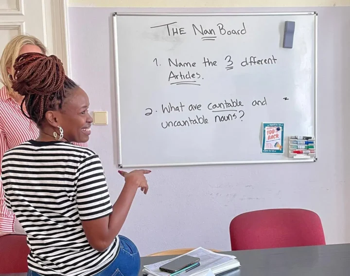 TEFL trainees in the classroom, Prague